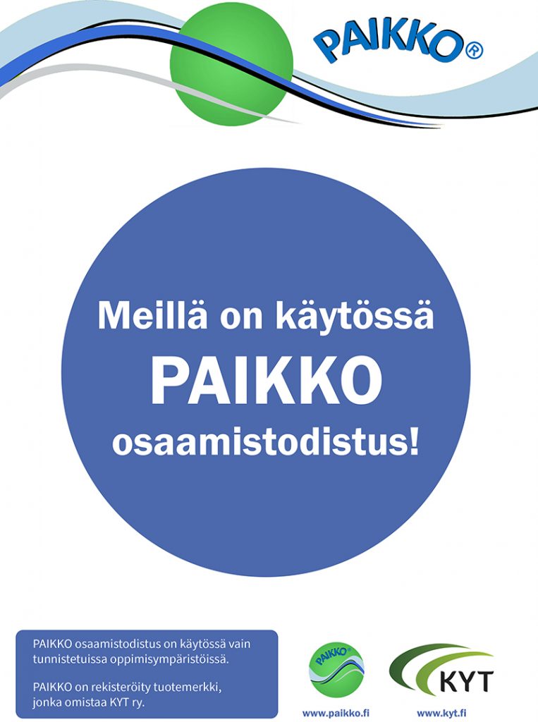 Paikko osaamistodistus